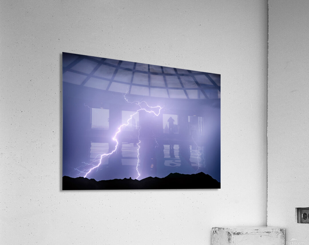 Arizona McDowell Mountains Electrical Discharge Acrylic Print