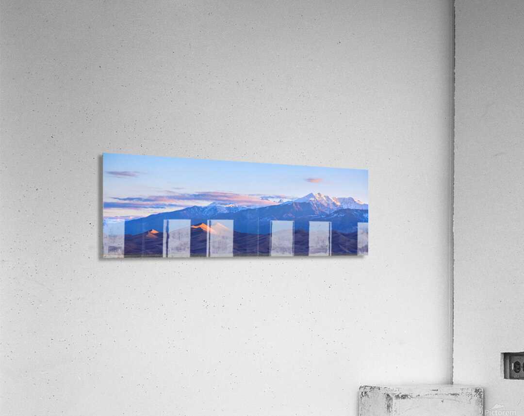 Colorado Sand Dunes First Light Sunrise Panorama Acrylic Print