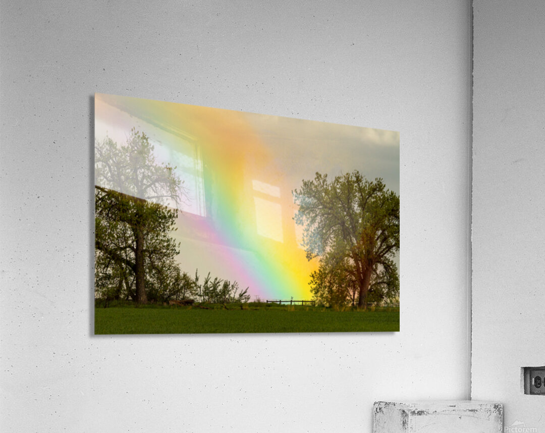 Where The Rainbow Meets The Earth Impression acrylique