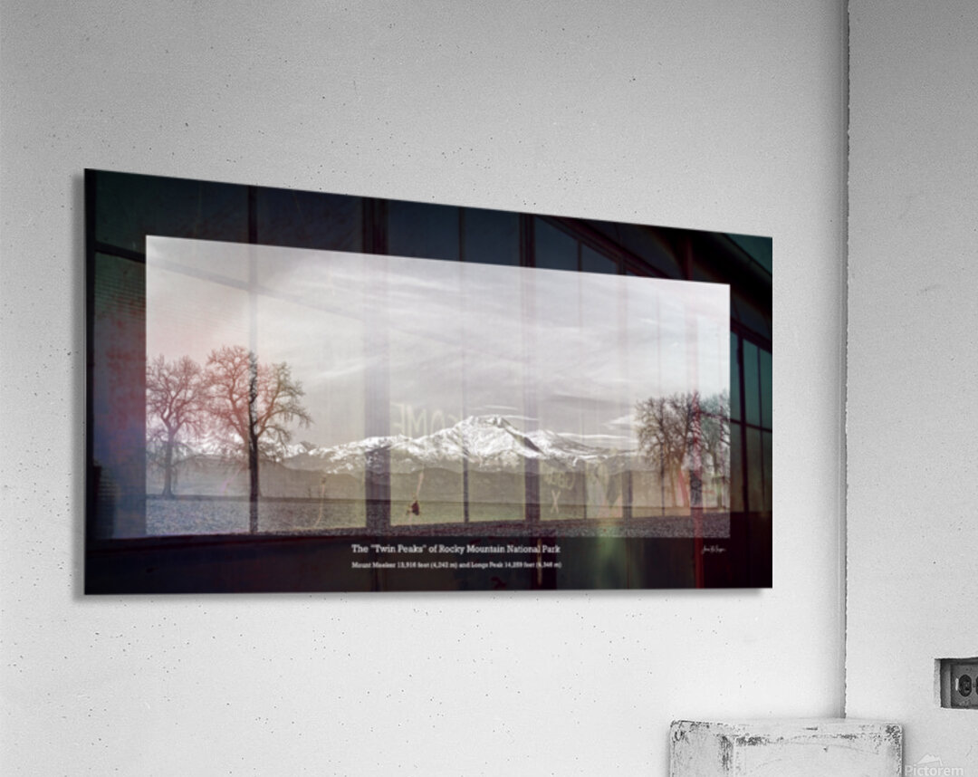 The Twin Peaks of Rocky Mountain National Park Impression acrylique