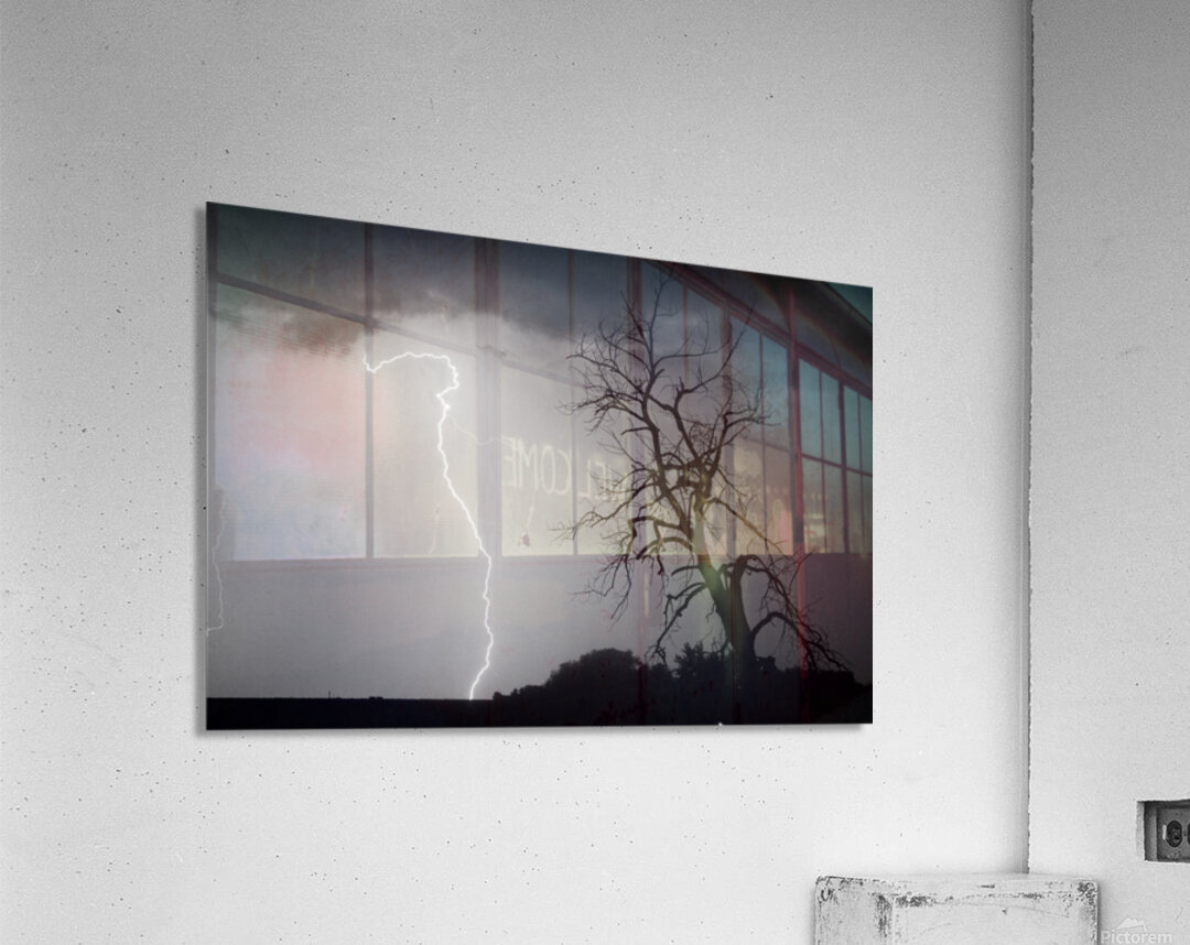 Lightning Strikes the Twisted Sentinel Tree Impression acrylique