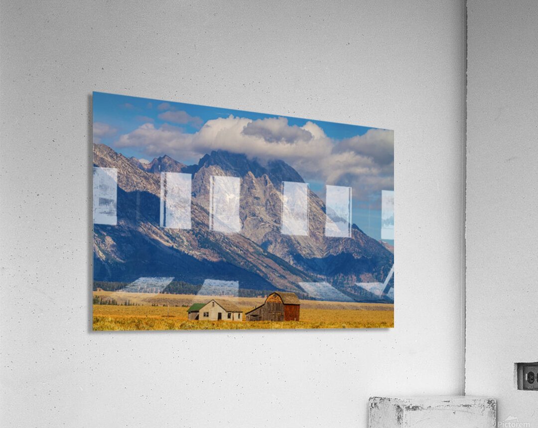 Cloud Crowned Peaks Teton Homestead Legacy Acrylic Print
