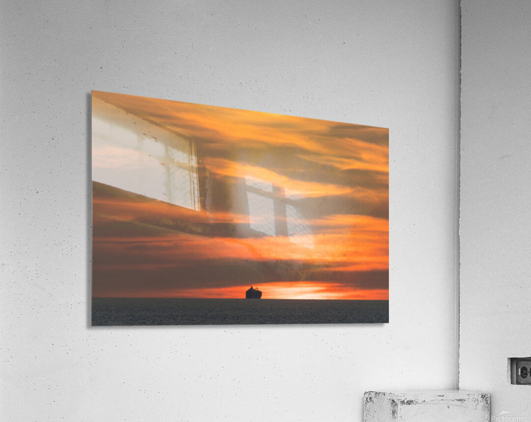 Island Princess Cruise Ship Sailing Into a Puerto Vallarta Sunset Acrylic Print