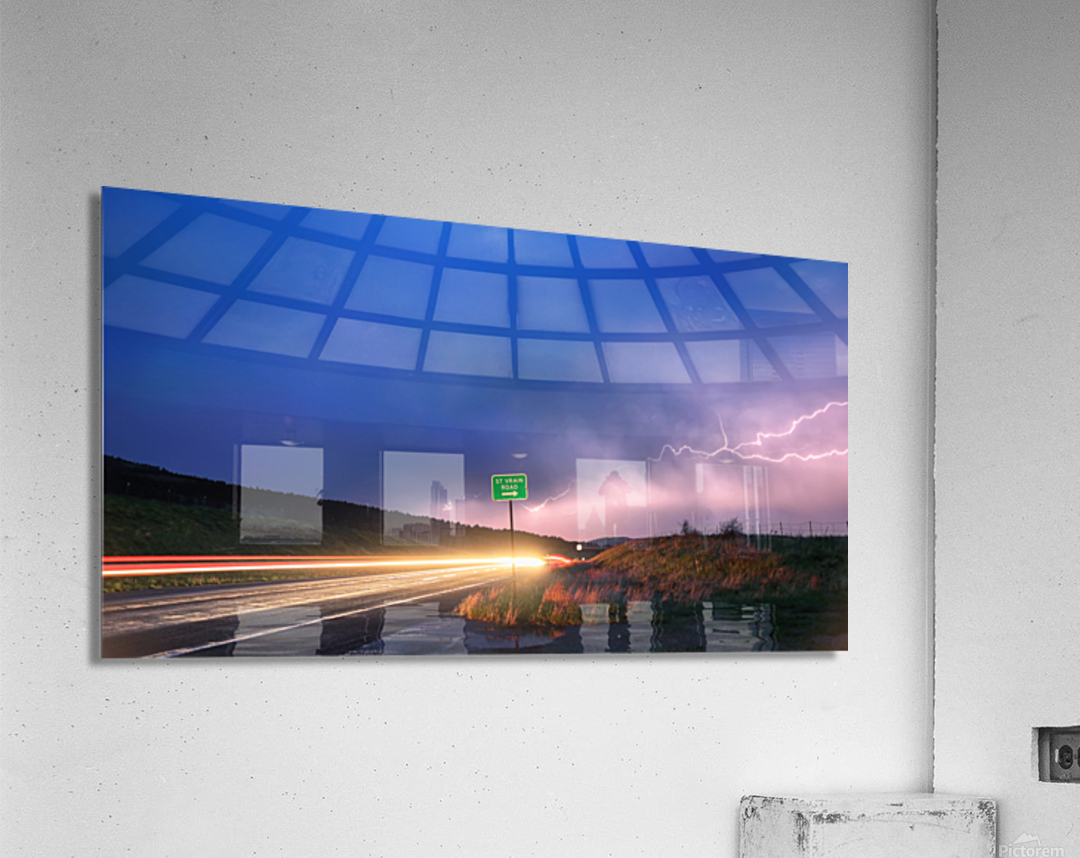 Cruising Highway 36 Into Storm  Acrylic Print 