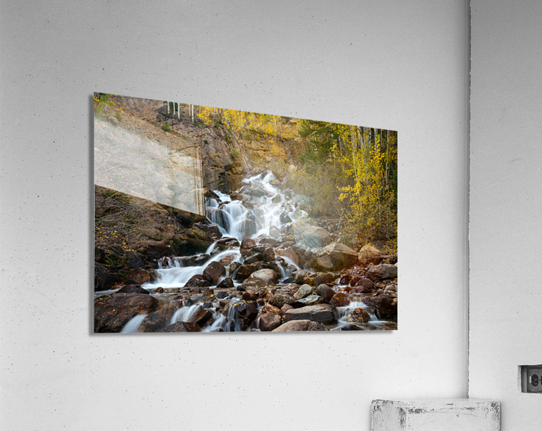 Autumn Guanella Pass Waterfall  Acrylic Print 