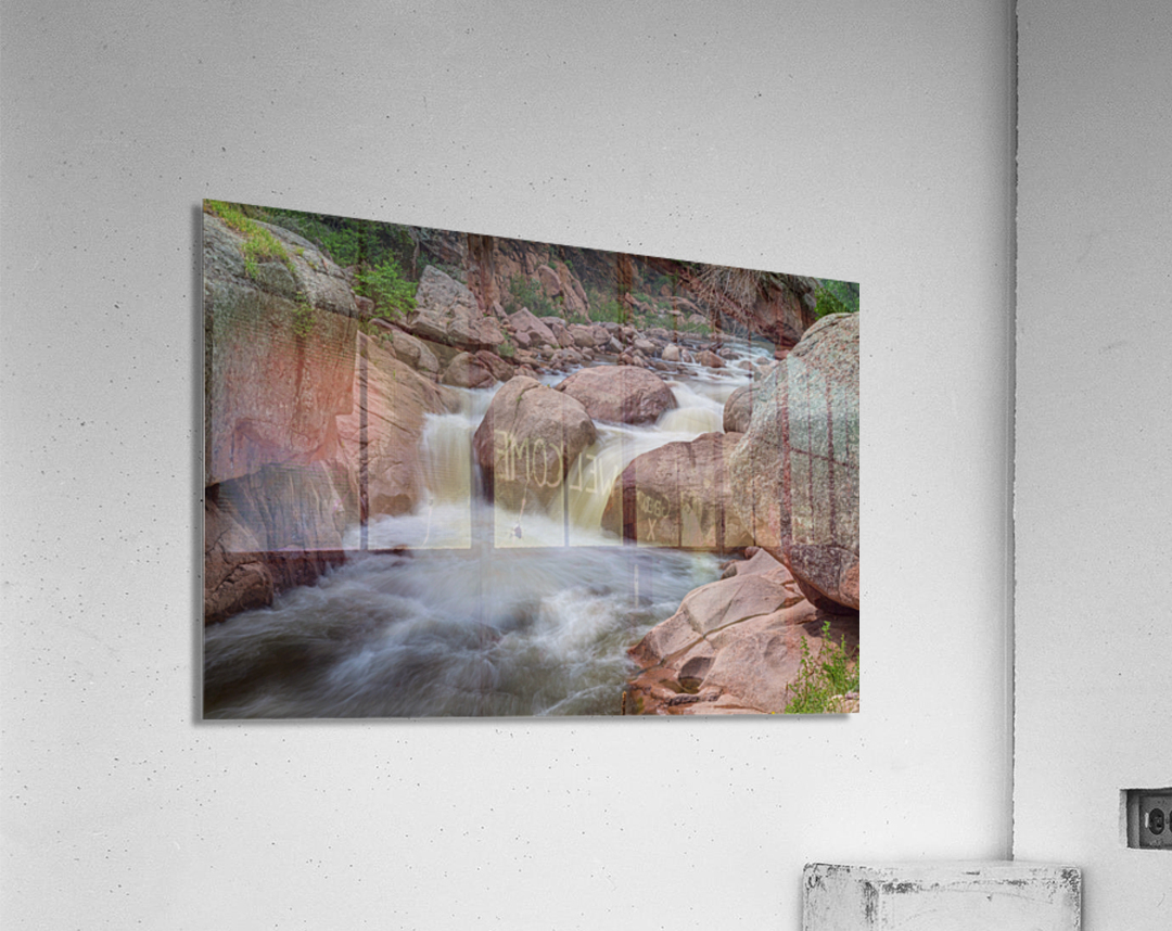 Double Waterfall Splashdown  Acrylic Print 