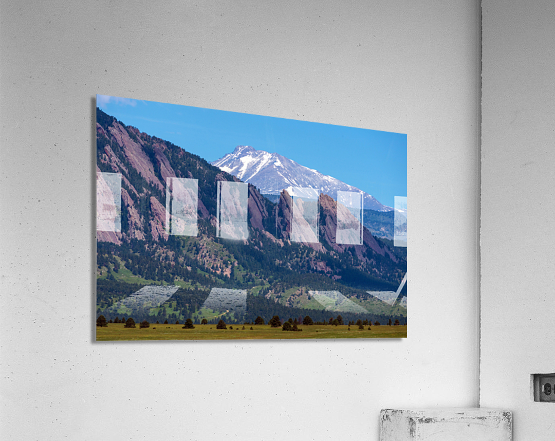 Boulder Flatirons Longs Peak  Acrylic Print 