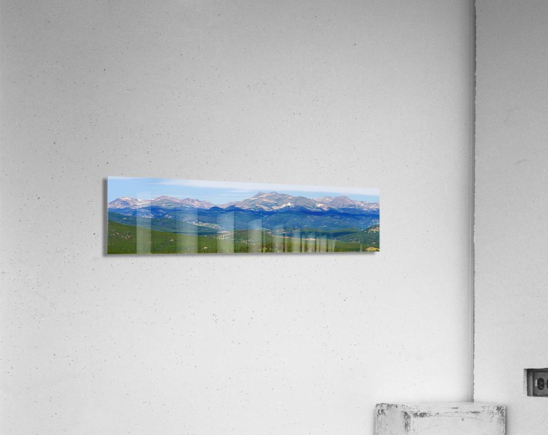 Colorado Continental Divide Panoramic Summer View  Acrylic Print 