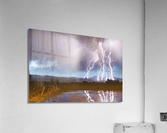 Lightning Striking Longs Peak Foothills 4  Acrylic Print