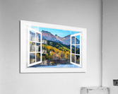 Trout Lake Autumn Rocky Mountain Open White Window  Impression acrylique
