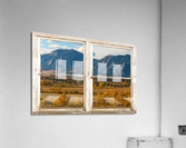 Boulder Colorado Flatirons Autumn  Rustic Window  Acrylic Print
