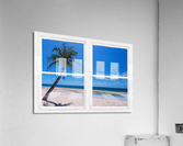 Tropical Paradise Whitewash Window View  Impression acrylique