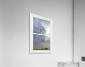 Western Storm Farmhouse Window View  Impression acrylique
