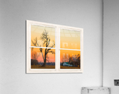 Winter Season Country Sunet White Window View  Acrylic Print