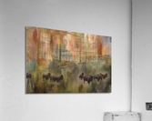 Bison Herd Watching  Acrylic Print