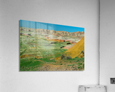 Colorful Layers - Geologic Splendor at Badlands Overlook  Impression acrylique