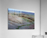 South Dakota Badlands and Colorful Morning Grasslands  Impression acrylique