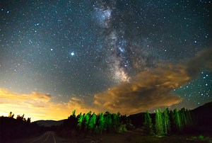 Milky Way Rising Out Of the Clouds