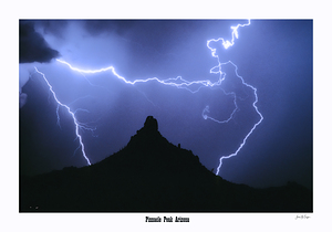Around About Lightning over Pinnacle Peak Arizona