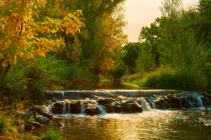 Beautiful Colorful Left Hand Creek Fall View