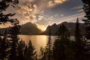 Alpenglow Kiss Jenny Lake Teton Sunset