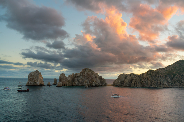 Sunset Light Over Lands End Cabo San Lucas Mexico Print