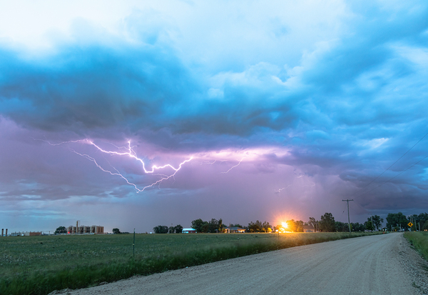 Country Dirt Road Storm Print