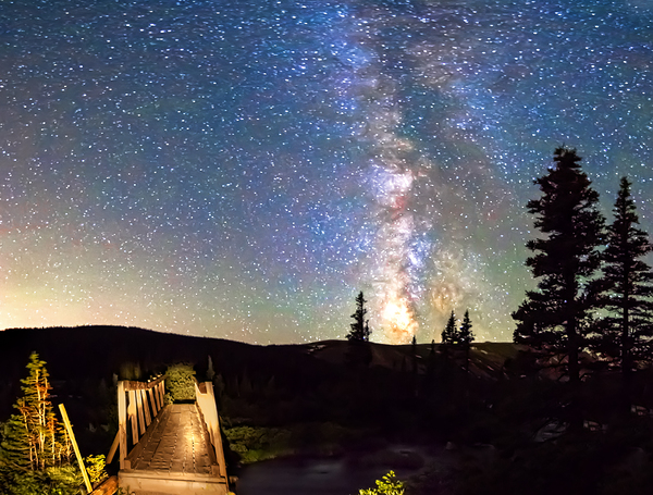 Walking Bridge to The Milky Way Print