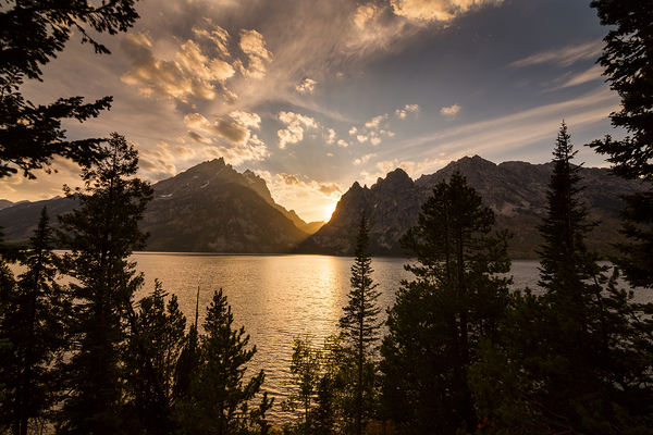 Alpenglow Kiss Jenny Lake Teton Sunset Print