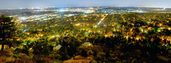 Boulder Colorado City Lights Panorama Téléchargement Numérique