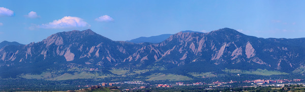 Boulder Flatirons and University of Colorado Panoramic View Digital Download