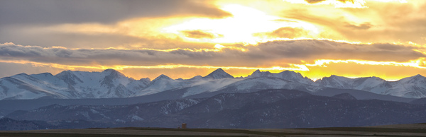 Colorado Front Range Panorama Gold Digital Download