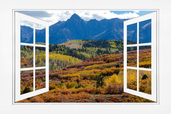 Colorful Rocky Mountains Open Window View Téléchargement Numérique