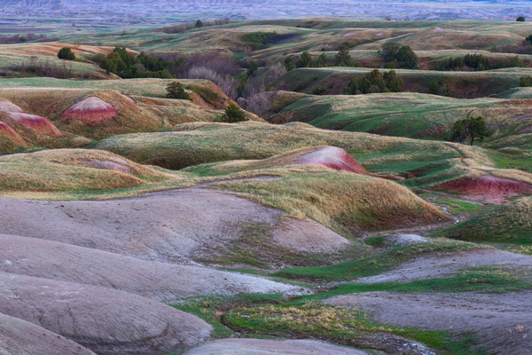 Colors of South Dakota Badlands Tuscany-Like Rolling Hills Téléchargement Numérique
