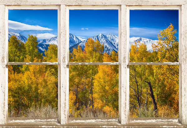 Independence Pass Autumn View White Window Digital Download