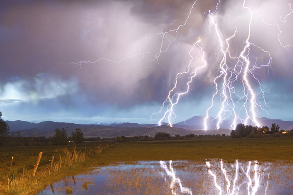 Lightning Striking Longs Peak Foothills 4 Digital Download