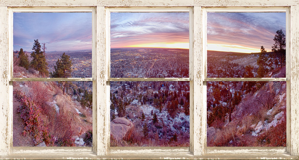 Mountain City White Rustic Barn Picture Window Digital Download