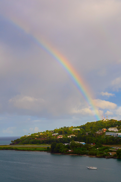 Rainbow On The Lighthouse On St Lucia Digital Download