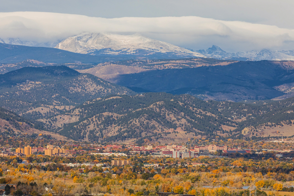 University of Colorado Boulder Autumn West View Digital Download