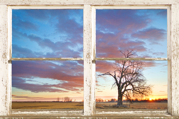 Beautiful Morning White Window Frame Art Téléchargement Numérique