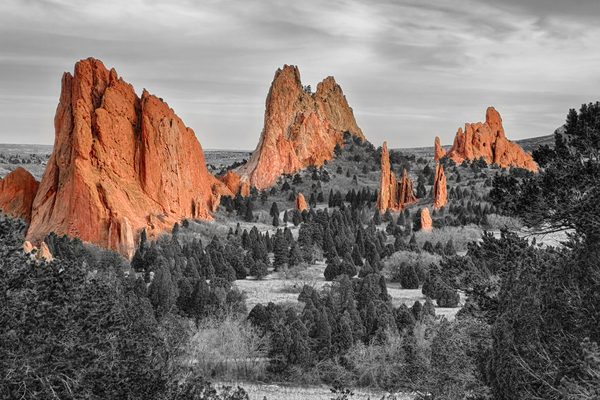 Garden of the Gods with Selective Color Digital Download