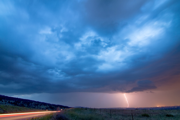 Lightning Strike Outside Lyons Colorado Digital Download