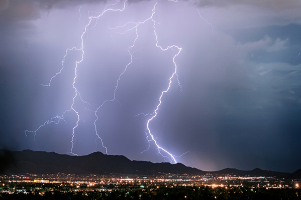 Electric Symphony Over Scottsdale’s Night Print