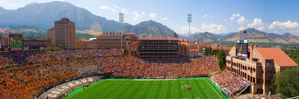 University of Colorado Boulder Folsom Field Game Panorama Print