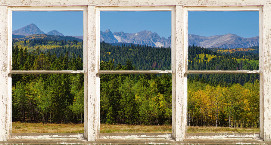 Autumn View Colorado Indian Peaks Window Wt  Imprimer