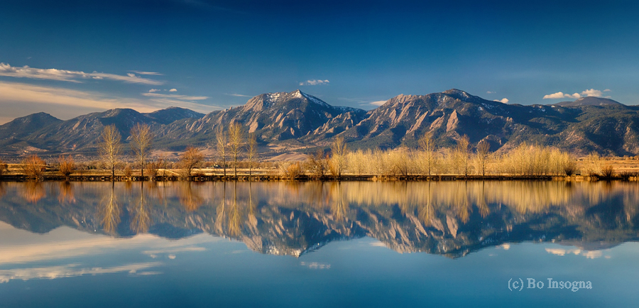 Boulder Colorado Rocky Mountains Flatirons Reflections  Imprimer