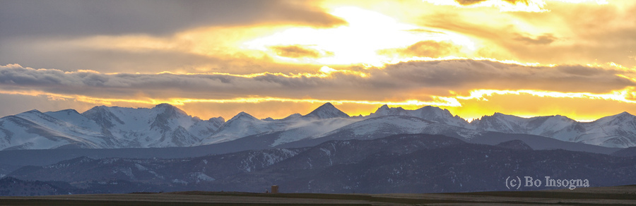 Colorado Front Range Panorama Gold  Print