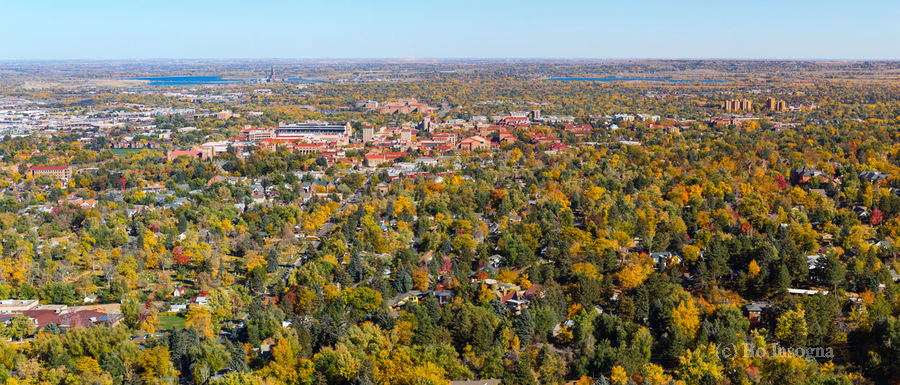Colorado University Boulder Fall Panoramic  Print