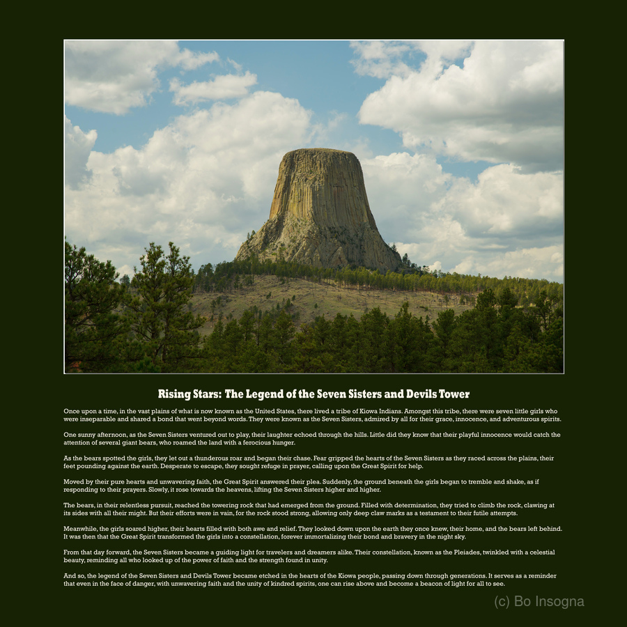 Rising Stars: The Legend of the Seven Sisters and Devils Tower  Print