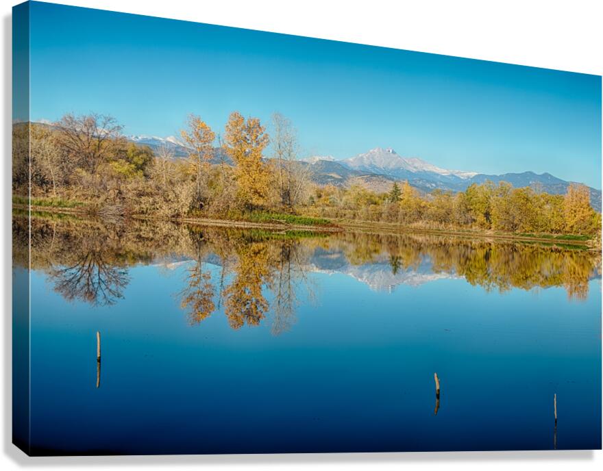 Autumn Colorado Twin Peaks Golden Ponds Reflections Canvas Print